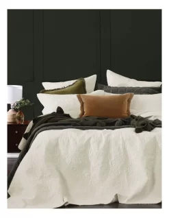 Lourdes Bed Cover Set In Ivory