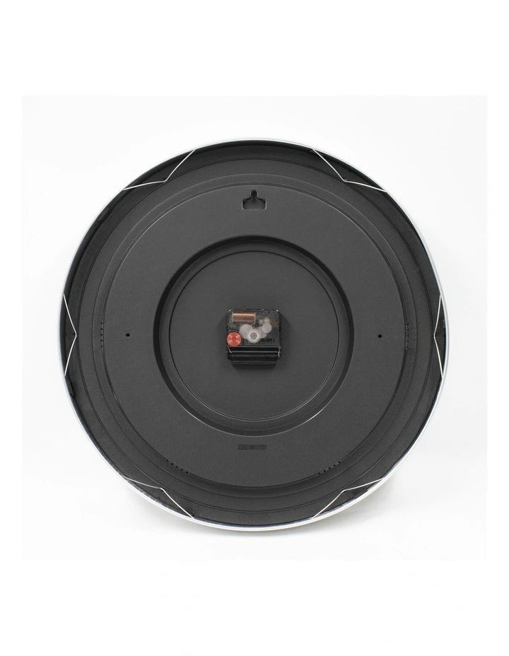 Luna 40cm Silent Wall Clock In Chrome 5 Luna 40cm Silent Wall Clock In Chrome - Image 3