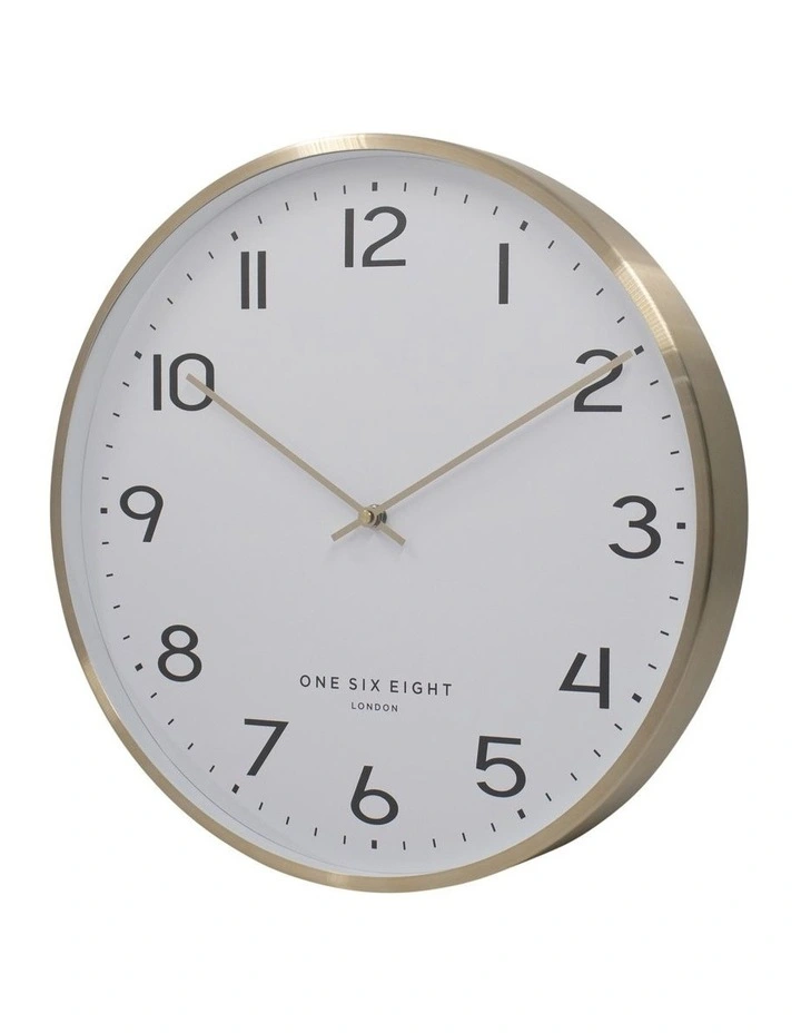 Lise 40cm Silent Wall Clock In Gold 4 Lise 40cm Silent Wall Clock In Gold - Image 2