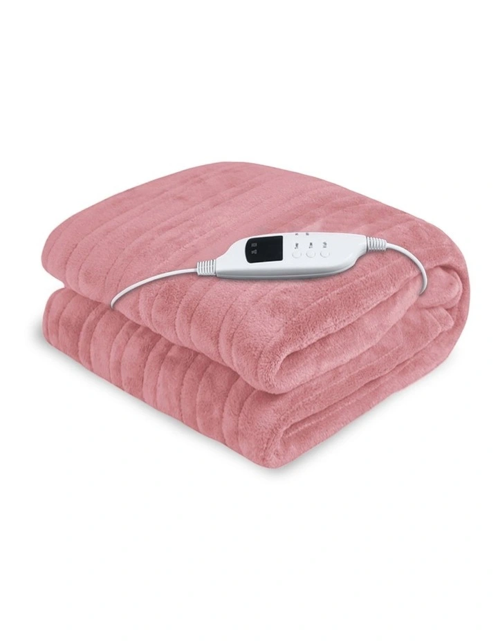 Heated Electric Blanket Throw Rug In Pink 3 Heated Electric Blanket Throw Rug In Pink