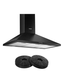 Rangehood 900mm Home Kitchen Wall Mount Canopy Filter Replacement X2