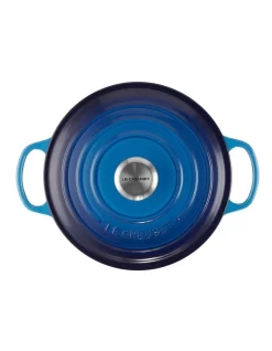 Le Creuset Signature Round Casserole 28cm/ 6.7Lt In Azure Blue -Household Items Shop 968243410 4 720x928
