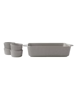 Maxwell & Williams Gift Boxed Radiance Bakeware Set 5 Piece In Grey