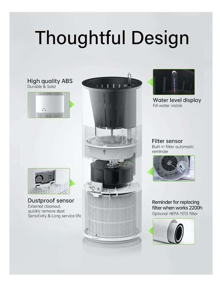 Tower Air Purifier With Planter In White 7 Tower Air Purifier With Planter In White - Image 5