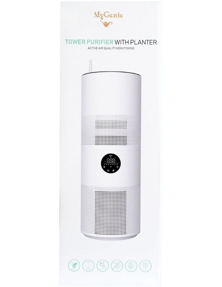 Tower Air Purifier With Planter In White 9 Tower Air Purifier With Planter In White - Image 7