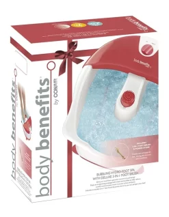 Conair Bubbling Hydro Foot Spa With Deluxe 2-in-1 Foot Brush In Pink/White -Household Items Shop 985663090 4 720x928