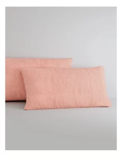 Reilly Stripe Pillowcase Pair In Papaya