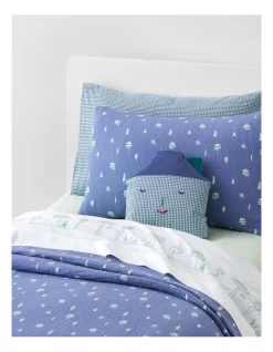 Kids Tree Trail Bedcover In French Blue