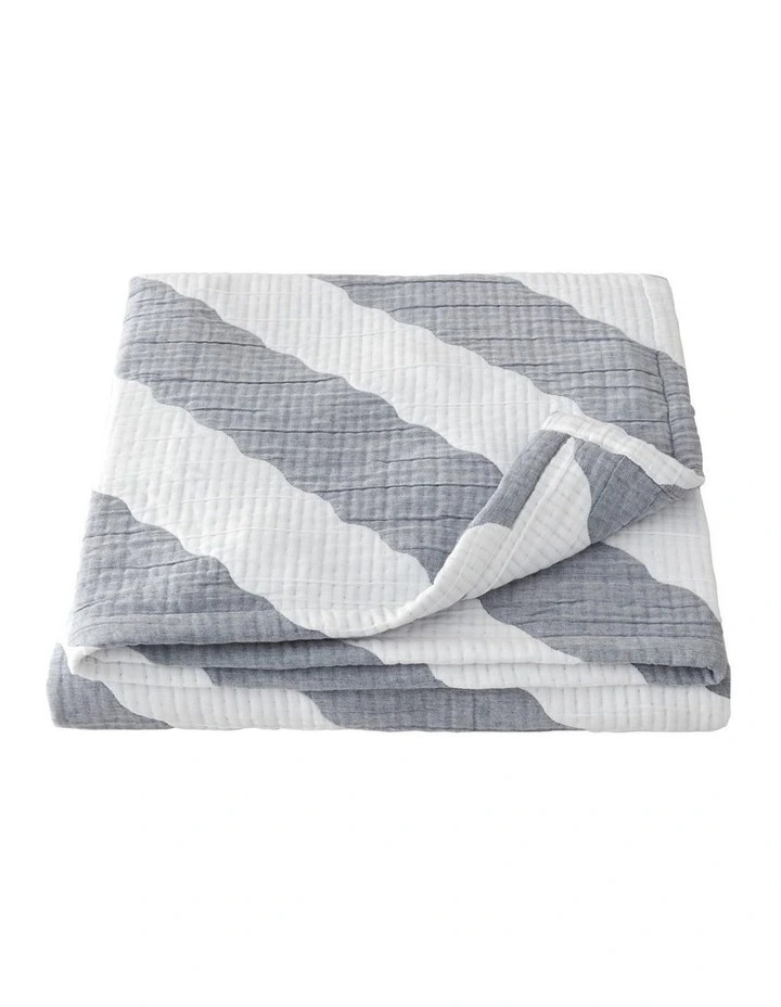 Kids Zinnea Bedcover In Grey/White 5 Kids Zinnea Bedcover In Grey/White - Image 3