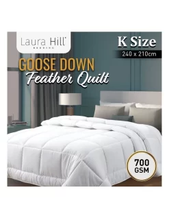 Goose Down Feather 700GSM Comforter Doona King In White 11 Goose Down Feather 700GSM Comforter Doona King In White -Household Items Shop 989375320 3 720x928