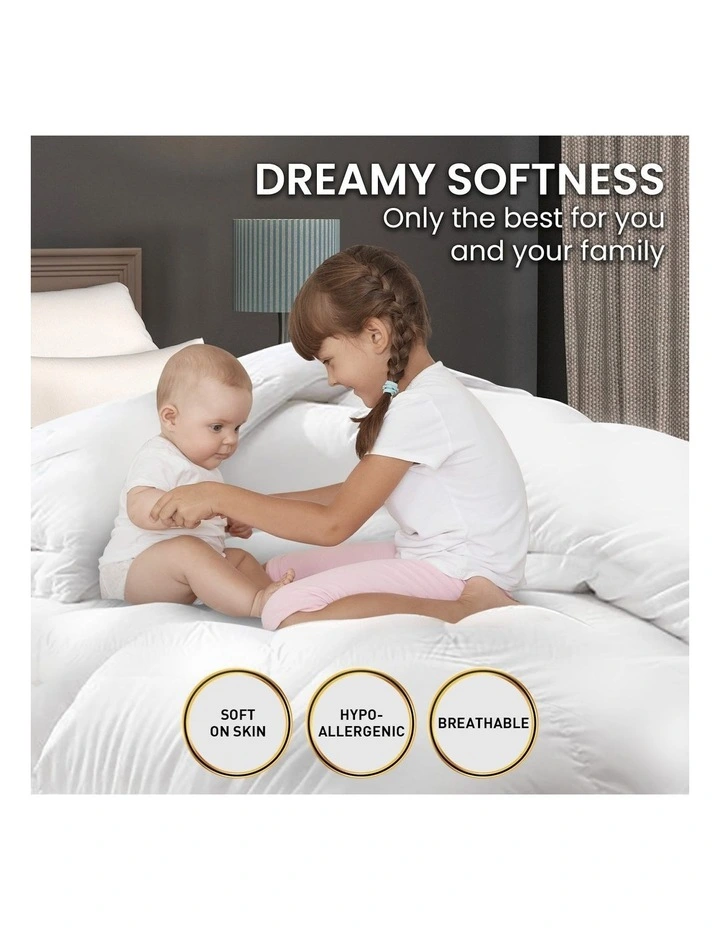 Goose Down Feather 700GSM Comforter Doona King In White 9 Goose Down Feather 700GSM Comforter Doona King In White - Image 7