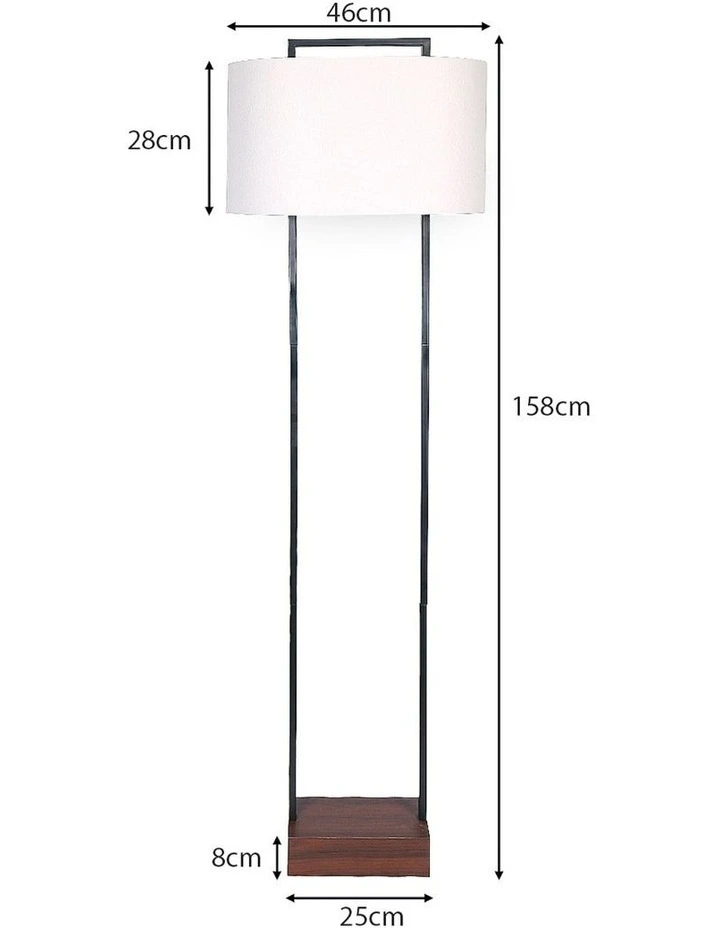 Wood Floor Lamp In White 4 Wood Floor Lamp In White - Image 2