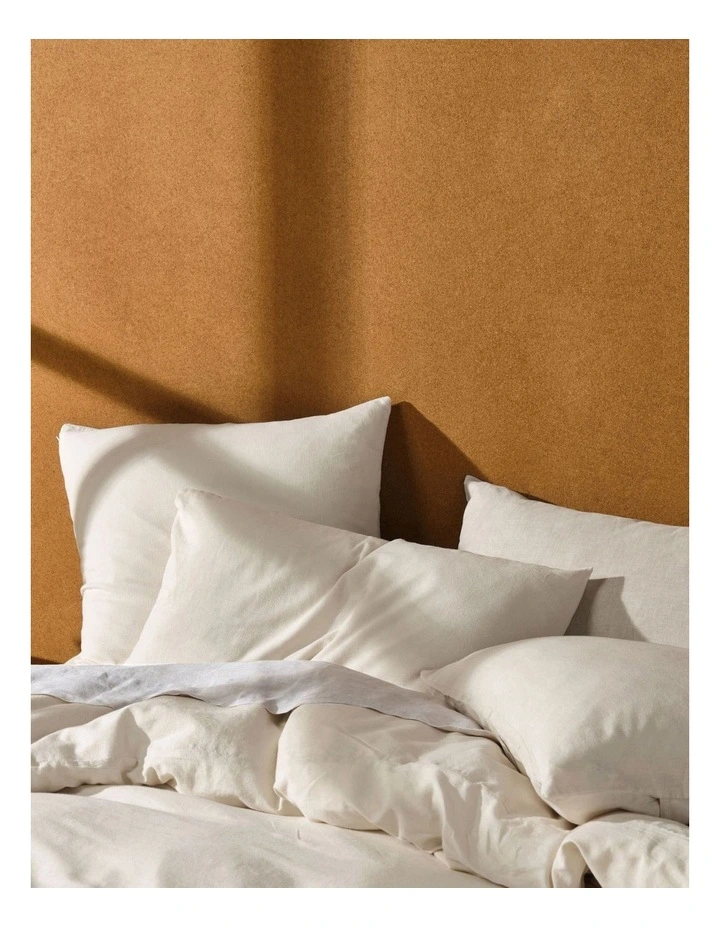 Linen House Hemp Triblend Quilt Cover Set In Vanilla 4 Linen House Hemp Triblend Quilt Cover Set In Vanilla - Image 2